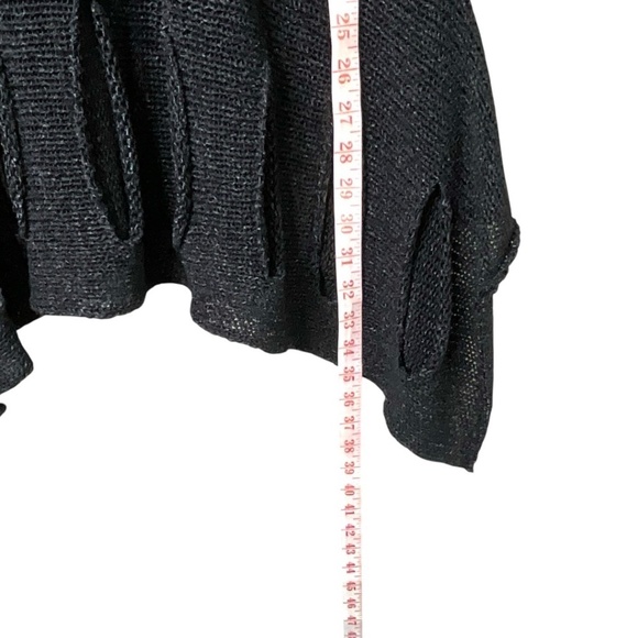 JOSEPH RIBKOFF Acrylic / Cotton Blend Open Knit Hankerchief Hem Tunic Sweater - Picture 7 of 10